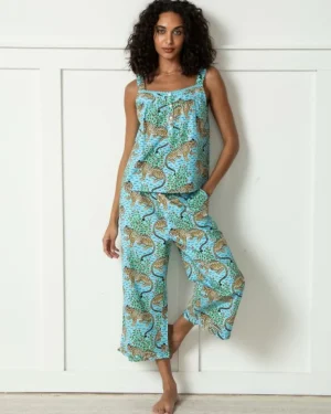 Pajama Sets<Printfresh Bagheera - Back to Bed Cropped Pant Set - Something Blue SomethingBlue