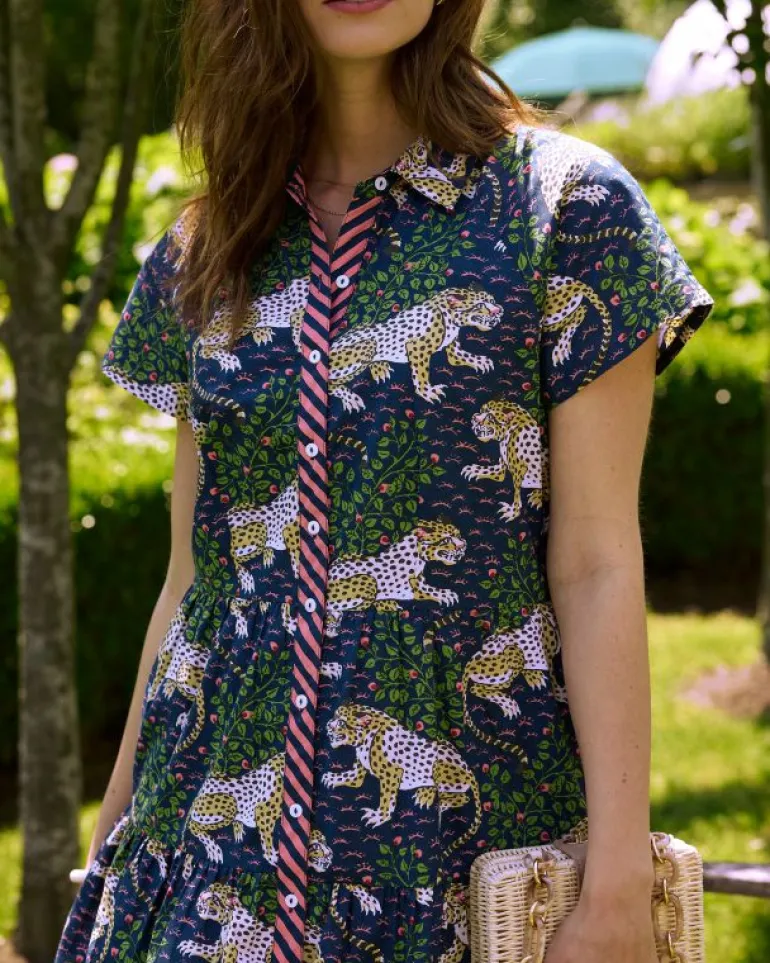 Dresses<Printfresh Bagheera - Easy Elegance Dress - Navy
