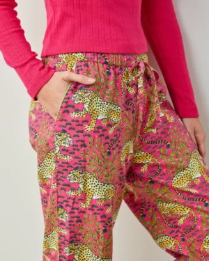 Pajama Bottoms | Petite<Printfresh Bagheera - Lightweight Flannel PJ Pants - Hot Pink HotPink