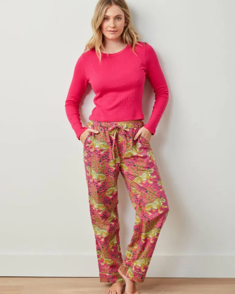Pajama Bottoms | Petite<Printfresh Bagheera - Lightweight Flannel PJ Pants - Hot Pink HotPink