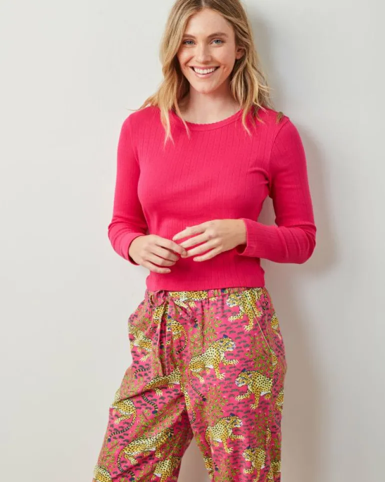 Pajama Bottoms | Petite<Printfresh Bagheera - Lightweight Flannel PJ Pants - Hot Pink HotPink