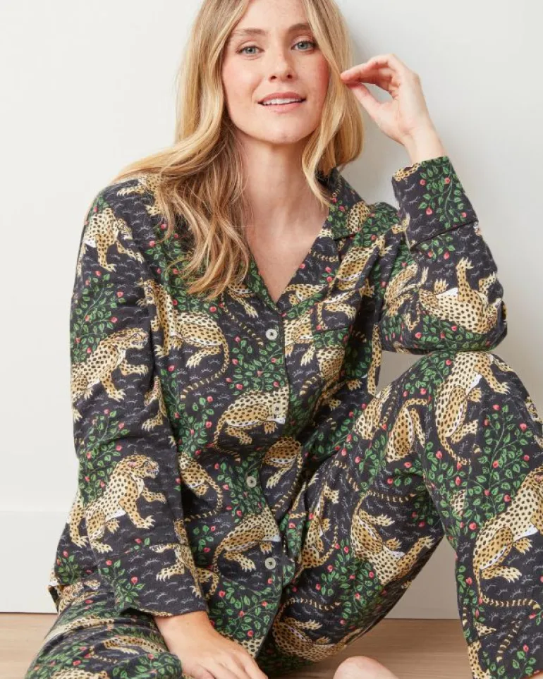 Pajama Sets<Printfresh Bagheera - Lightweight Flannel Long PJ Set - Ink