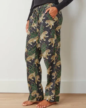 Petite | Pajama Bottoms<Printfresh Bagheera - Petite Lightweight Flannel PJ Pant - Ink