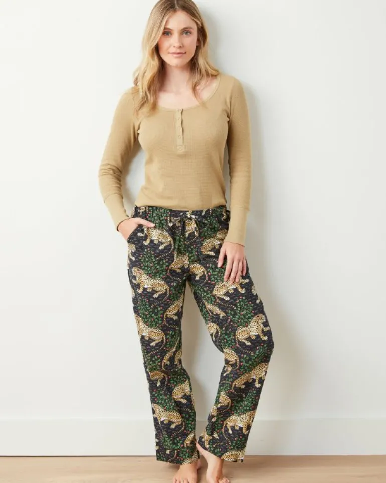 Petite | Pajama Bottoms<Printfresh Bagheera - Petite Lightweight Flannel PJ Pant - Ink