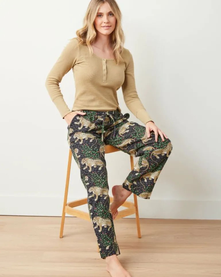 Petite | Pajama Bottoms<Printfresh Bagheera - Petite Lightweight Flannel PJ Pant - Ink