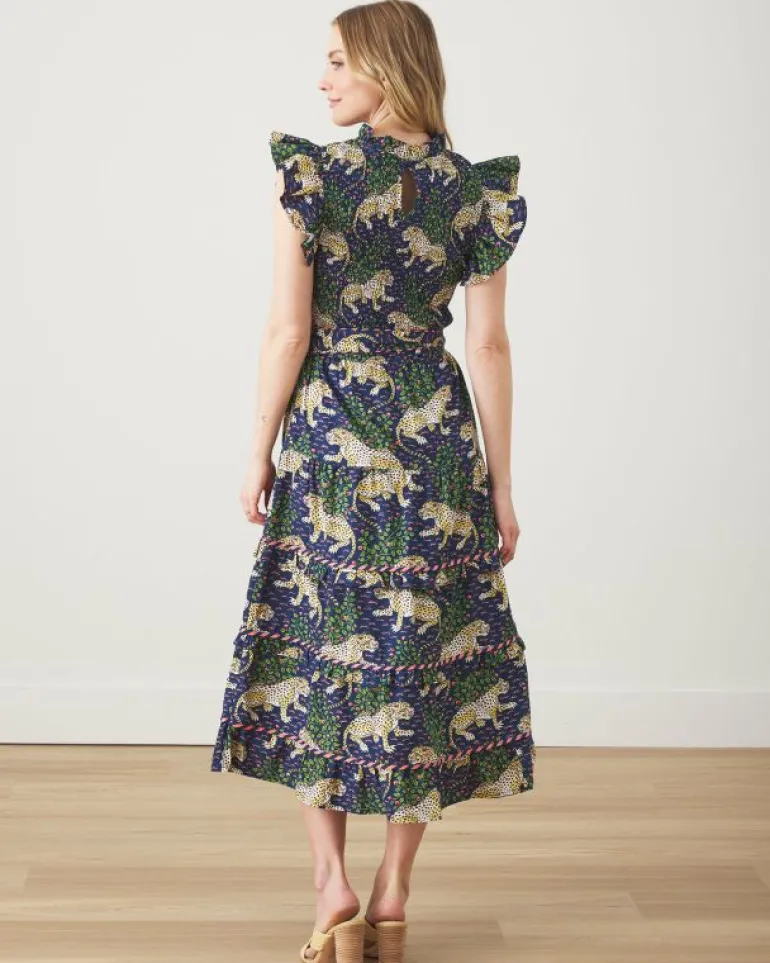 Dresses<Printfresh Bagheera - Ready To Ruffle Dress - Navy