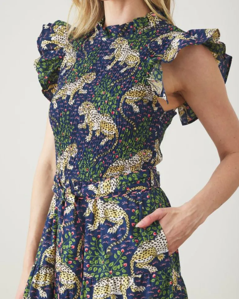 Dresses<Printfresh Bagheera - Ready To Ruffle Dress - Navy