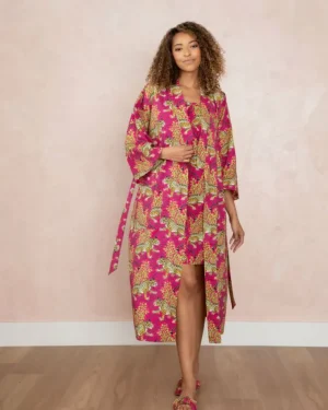 Bundles | Robes<Printfresh Bagheera - Robe u0026 Cami Nightgown Set - Hot Pink HotPink