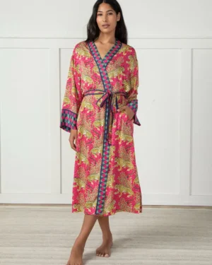 Bagheera | Luxe Satin<Printfresh Bagheera - Satin Robe - Hot Pink HotPink