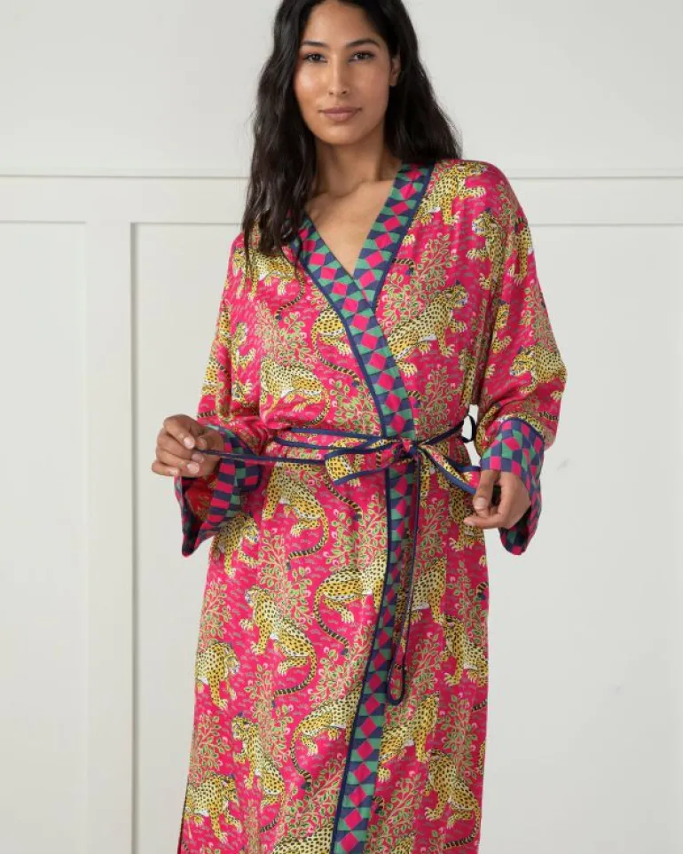 Bagheera | Luxe Satin<Printfresh Bagheera - Satin Robe - Hot Pink HotPink