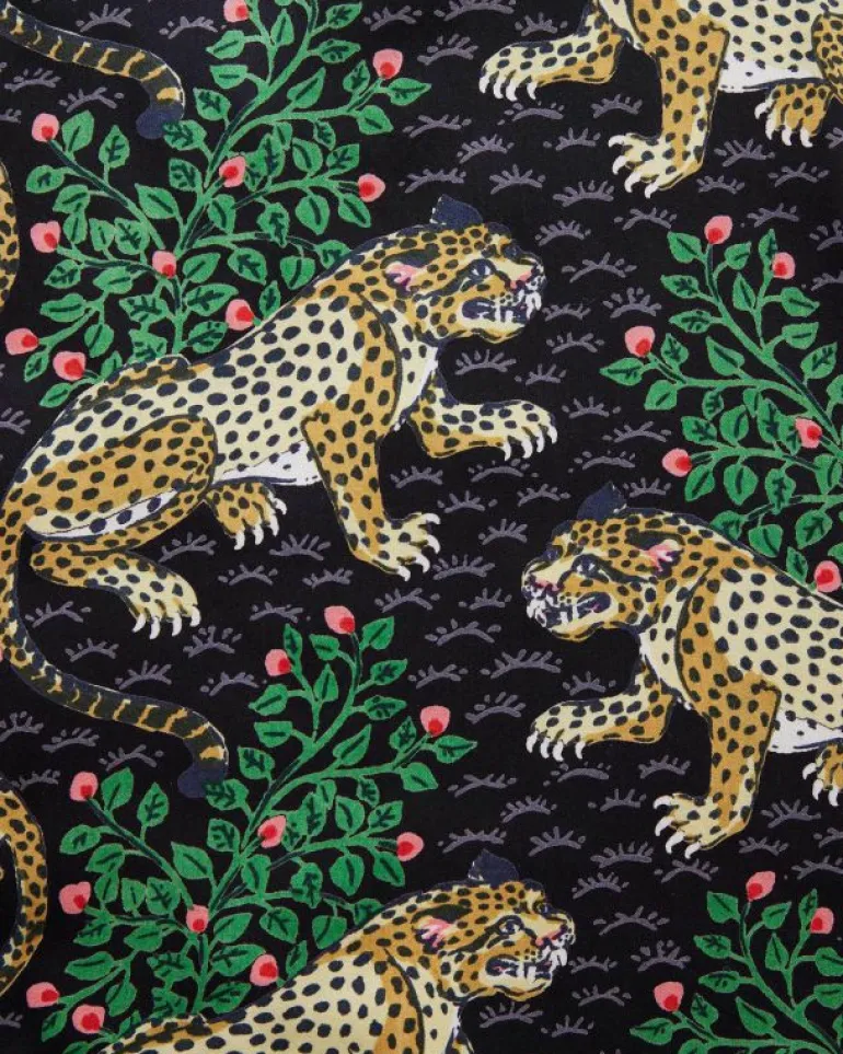 Bagheera | Luxe Satin<Printfresh Bagheera - Satin Robe - Ink