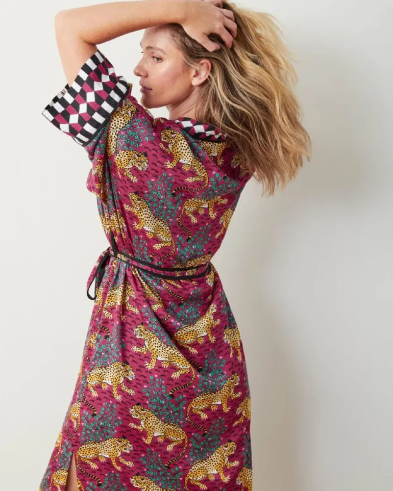 Bagheera | Luxe Satin<Printfresh Bagheera - Satin Robe - Wine