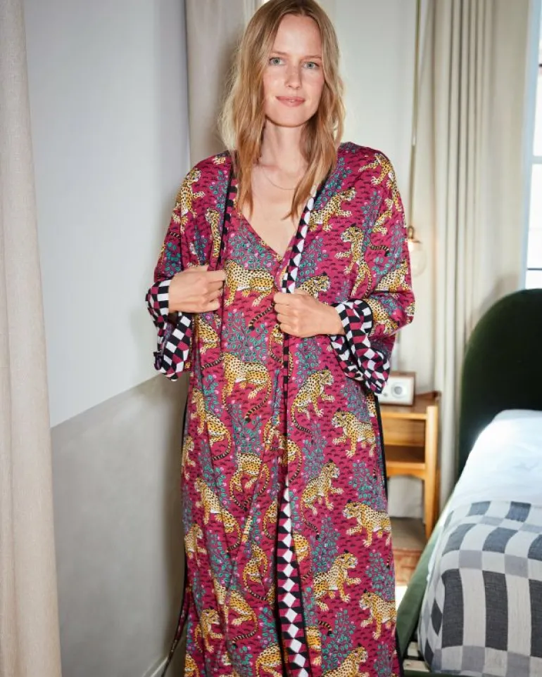 Bagheera | Luxe Satin<Printfresh Bagheera - Satin Robe - Wine