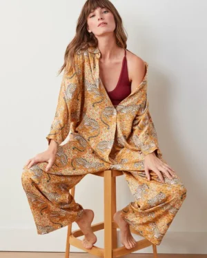 Bagheera | Luxe Satin<Printfresh Bagheera - Satin Stevie Set - Tobacco