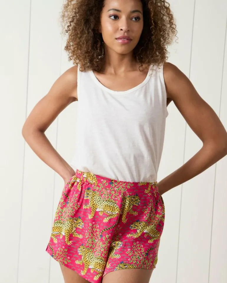 Bagheera | Luxe Satin<Printfresh Bagheera - Satin Sweet Dreams Shorts - Hot Pink HotPink