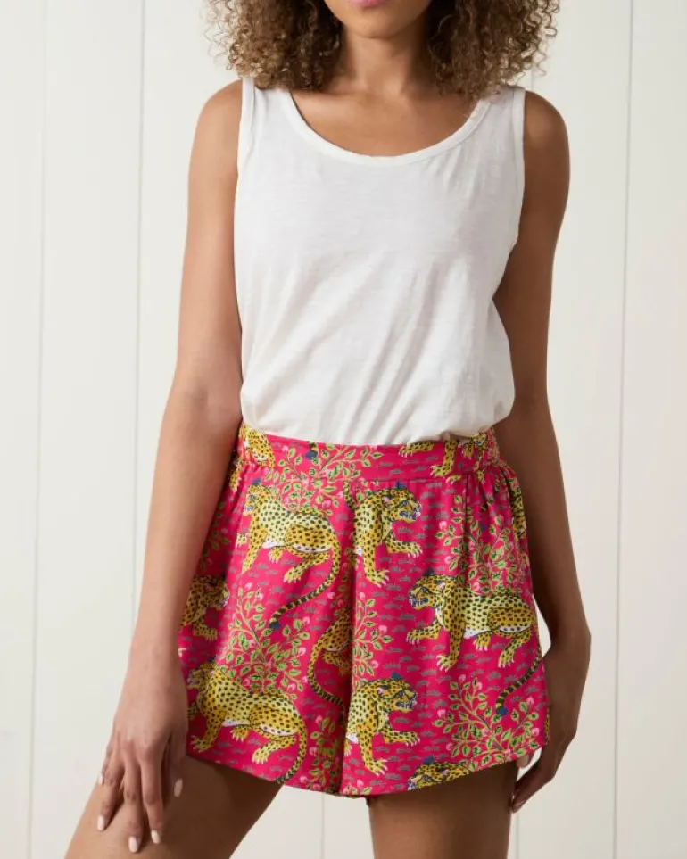 Bagheera | Luxe Satin<Printfresh Bagheera - Satin Sweet Dreams Shorts - Hot Pink HotPink