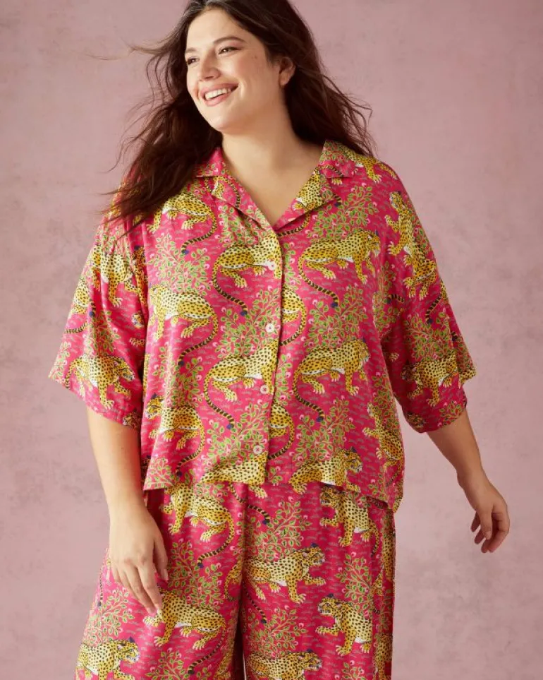 Bagheera | Luxe Satin<Printfresh Bagheera - Tall Satin Wildest Dreams Set - Hot Pink