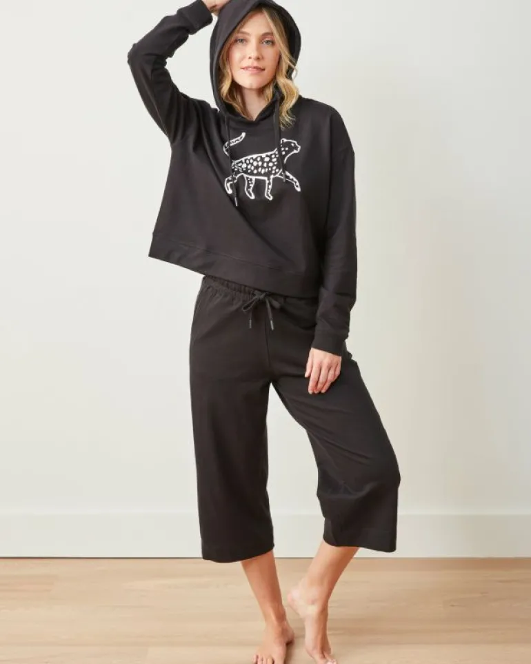 Sweatsuits<Printfresh - Down Time Cropped Sweatpants - Cropped Sweatpants Black