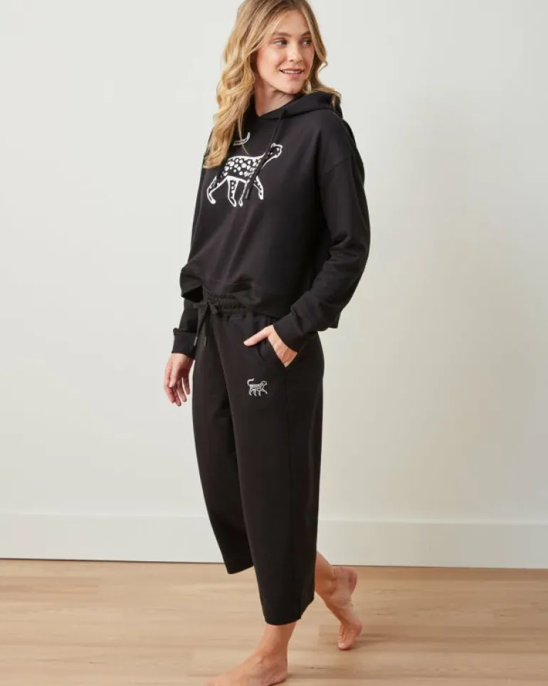 Sweatsuits<Printfresh - Down Time Cropped Sweatpants - Cropped Sweatpants Black