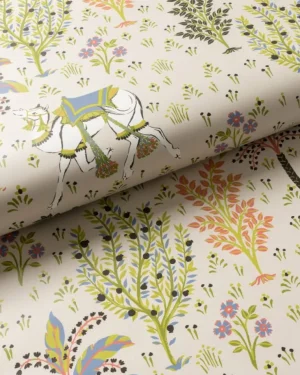 Wallpaper<Printfresh Camel's Courtyard - Peel u0026 Stick Wallpaper - Linen