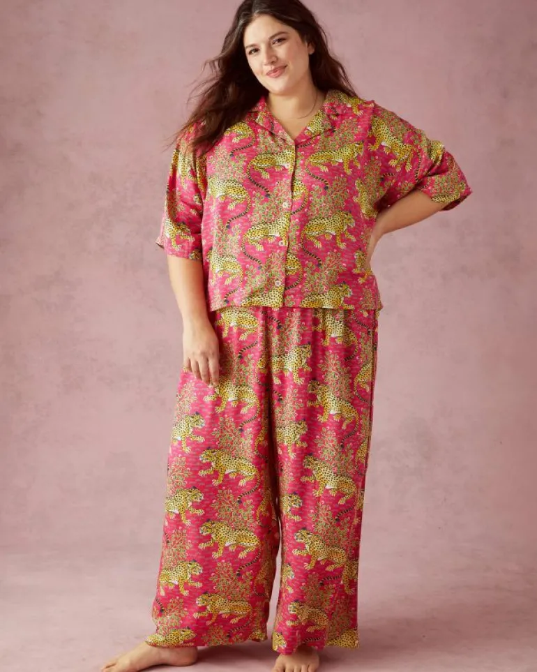 Bundles | Luxe Satin<Printfresh Camel's Courtyard u0026 Bagheera - Satin Wildest Dreams Set Bundle - Avocado/Hot Pink