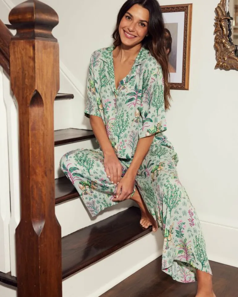 Bundles | Luxe Satin<Printfresh Camel's Courtyard u0026 Bagheera - Satin Wildest Dreams Set Bundle - Avocado/Hot Pink