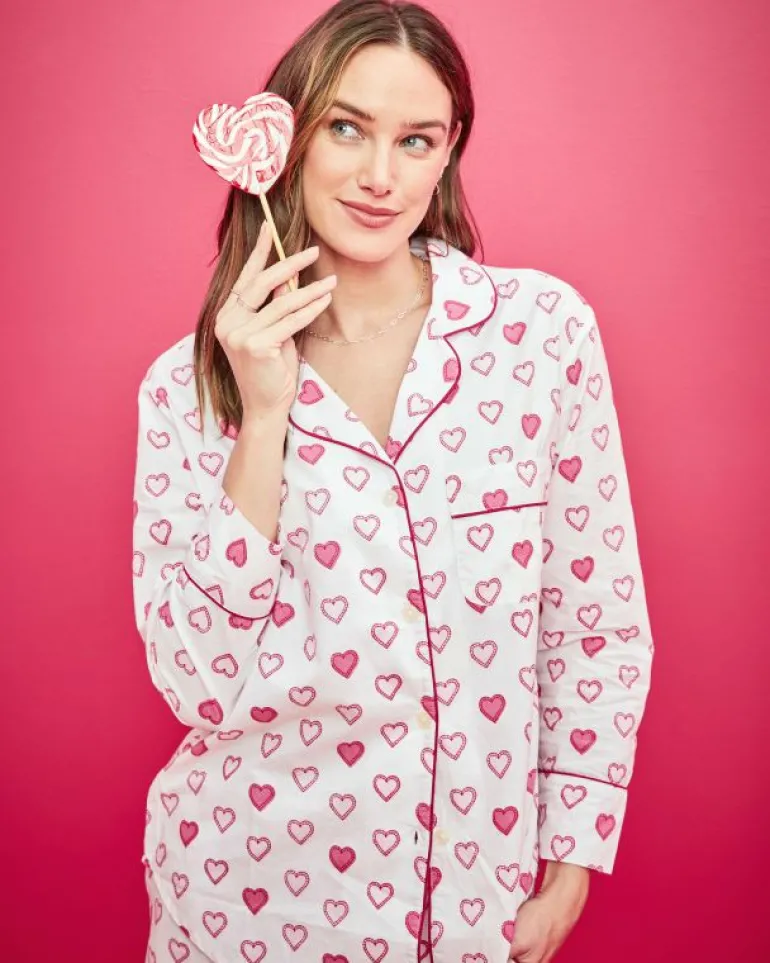 Pajama Sets<Printfresh Candy Hearts - Long PJ Set - Pale Pink PalePink
