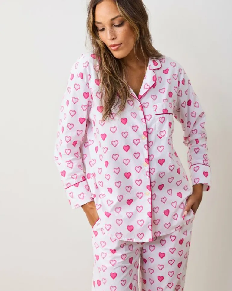 Pajama Sets<Printfresh Candy Hearts - Long PJ Set - Pale Pink PalePink