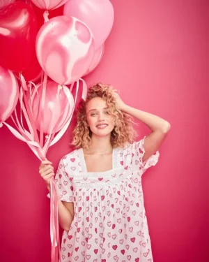 Nightgowns<Printfresh Candy Hearts - Nashville Nights Nightgown - Pale Pink PalePink