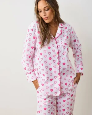Petite | Pajama Sets<Printfresh Candy Hearts - Petite Long PJ Set - Pale Pink PalePink