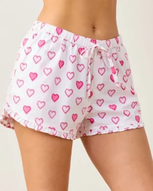 Pajama Bottoms<Printfresh Candy Hearts - Ruffle Shorts - Pale Pink PalePink