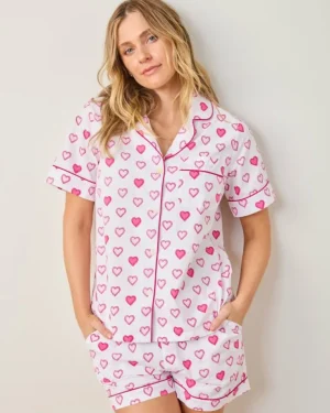 Pajama Sets<Printfresh Candy Hearts - Short PJ Set - Pale Pink PalePink