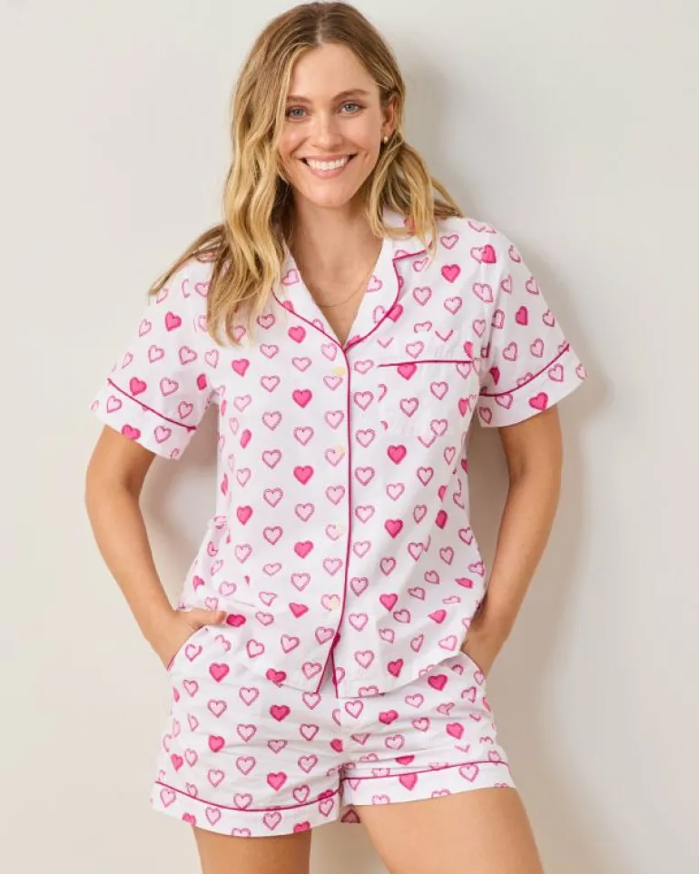 Pajama Sets<Printfresh Candy Hearts - Short PJ Set - Pale Pink PalePink