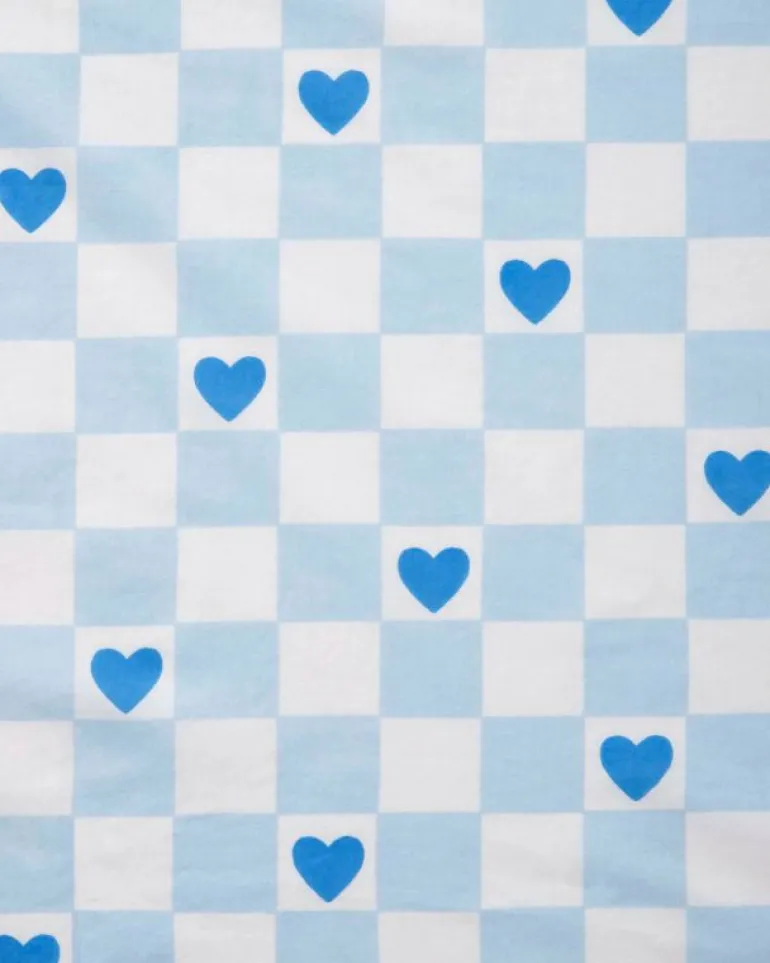 Pajama Sets<Printfresh Checkered Hearts - Long PJ Set - Blue Eyes BlueEyes