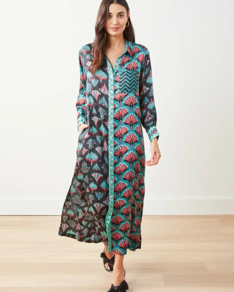 Dresses<Printfresh Cocktail Hour - Marianne Shirt Dress - Gatsby Green GatsbyGreen