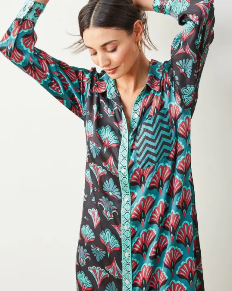 Dresses<Printfresh Cocktail Hour - Marianne Shirt Dress - Gatsby Green GatsbyGreen