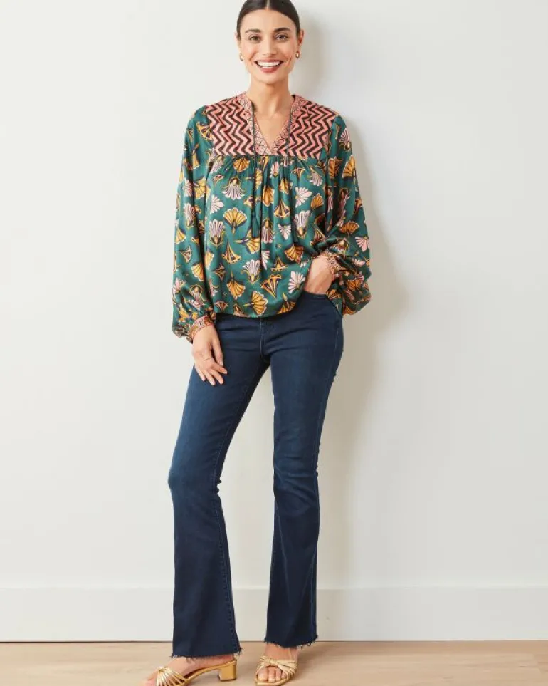 Blouses & Tops<Printfresh Cocktail Hour - Tides Turned Blouse - Gemstone