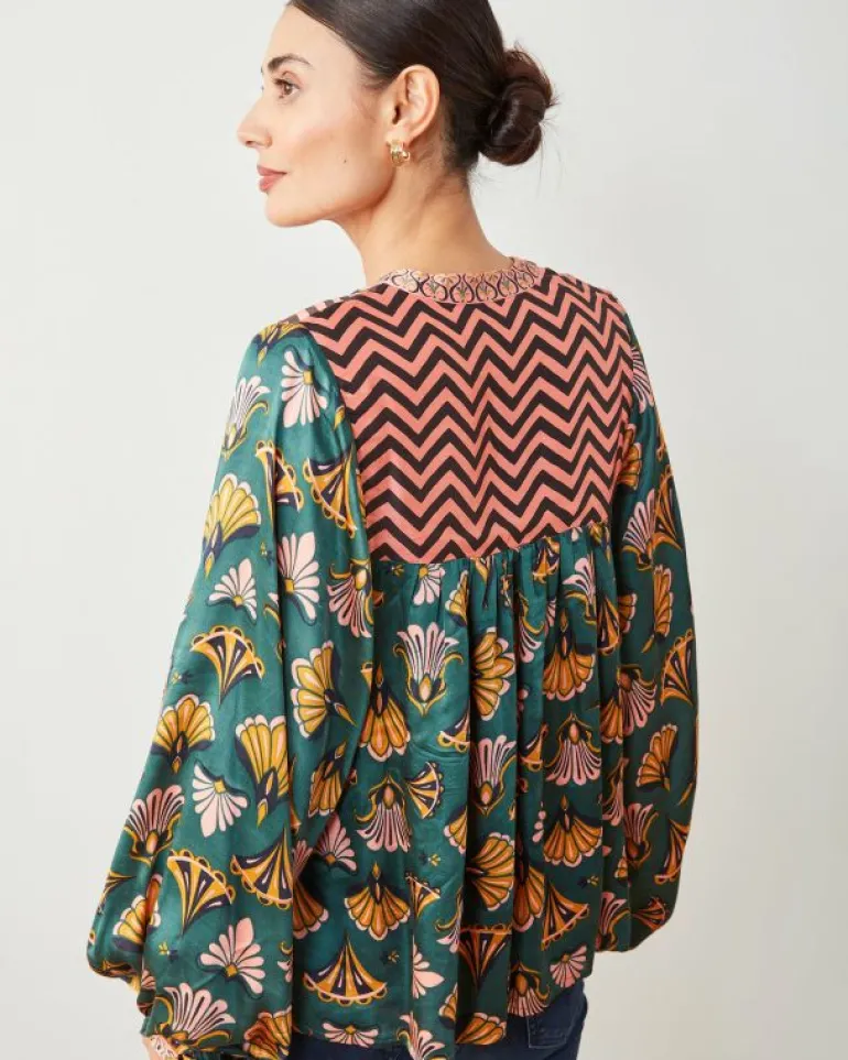 Blouses & Tops<Printfresh Cocktail Hour - Tides Turned Blouse - Gemstone