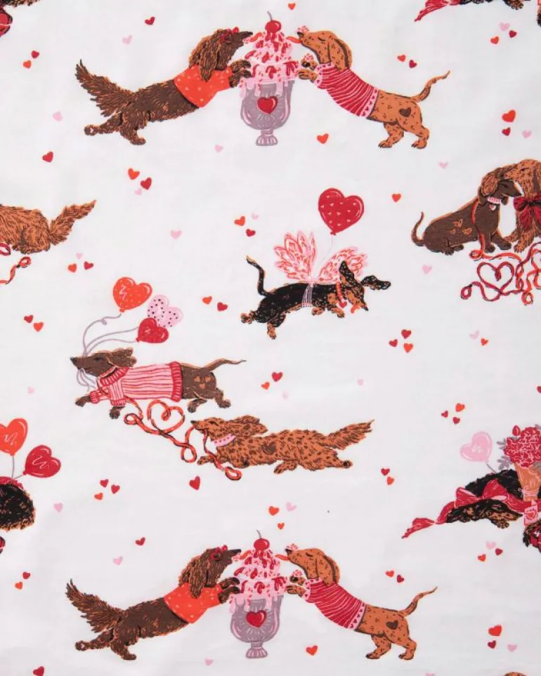 Pajama Sets<Printfresh Dachshund Date - Back To Bed Cropped Pant Set - Cloud
