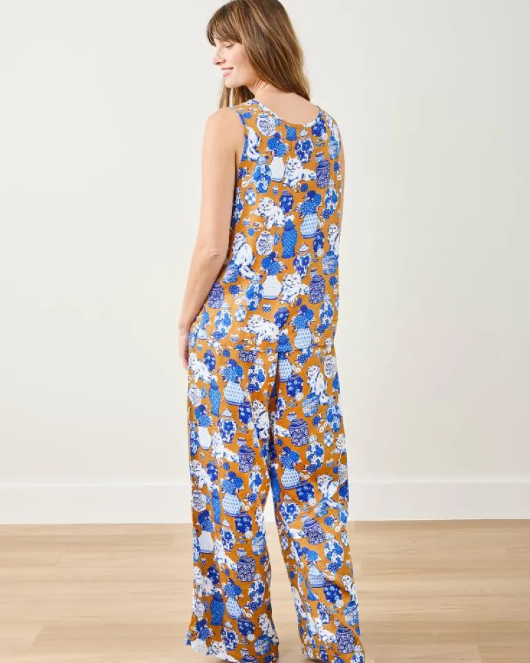 Tall | Luxe Satin<Printfresh Fancy Cat - Tall Satin Friday Set - Tobacco