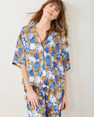 Luxe Satin | Tall<Printfresh Fancy Cat - Tall Satin Wildest Dreams Set - Tobacco