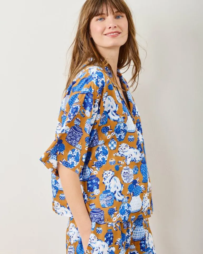 Luxe Satin | Tall<Printfresh Fancy Cat - Tall Satin Wildest Dreams Set - Tobacco