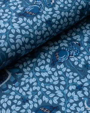 Wallpaper<Printfresh Flamenco - Wallpaper Double Roll - Indigo