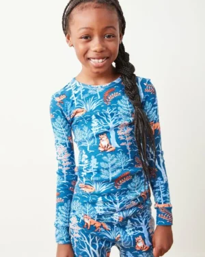 Pajama Sets<Printfresh Fox u0026 Folklore - Kids PJ Set - Indigo
