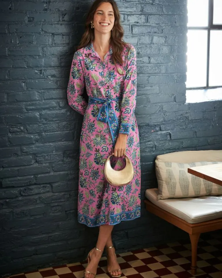 Dresses<Printfresh Gardenscape - Monaco Dress - Pink Palace PinkPalace