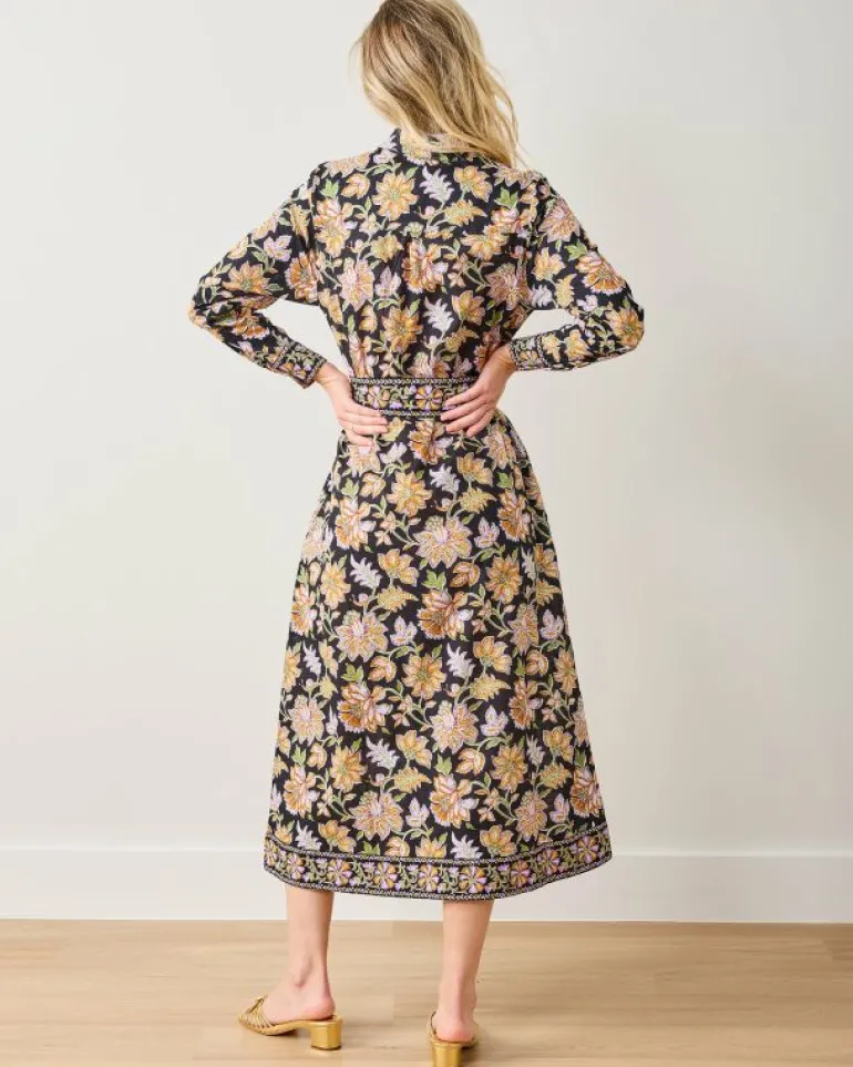 Dresses<Printfresh Gardenscape - Monaco Dress - Jet Black JetBlack