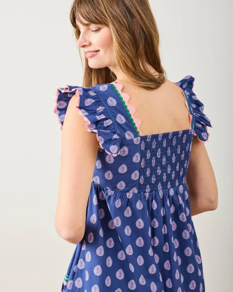 Dresses<Printfresh Glass Flower - Dunmore Dress - Navy