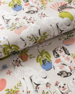 Wallpaper<Printfresh Good Dog - Peel u0026 Stick Wallpaper - Stone