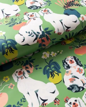 Wallpaper<Printfresh Good Dog - Peel u0026 Stick Wallpaper - Jade