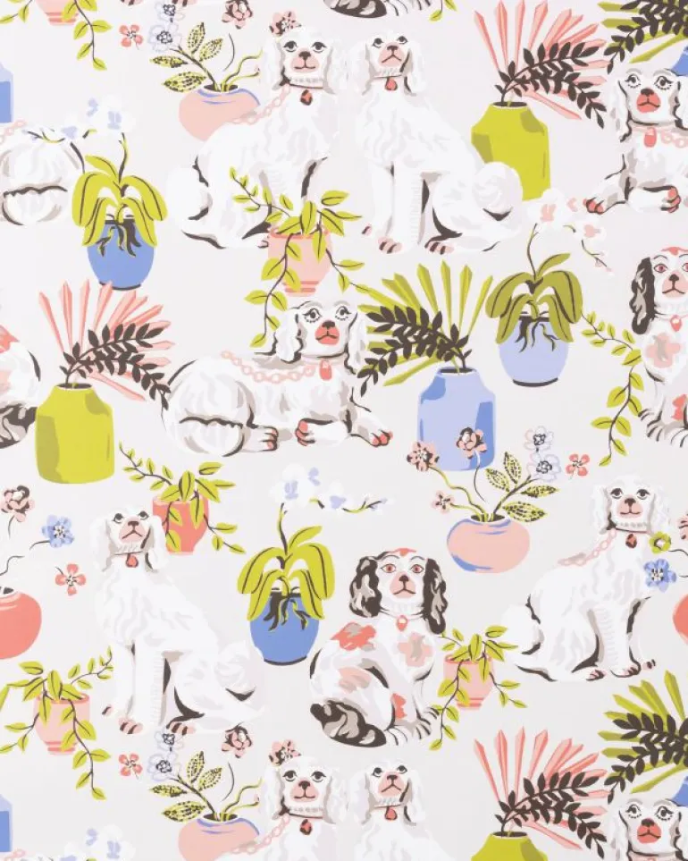 Wallpaper<Printfresh Good Dog - Peel u0026 Stick Wallpaper - Stone